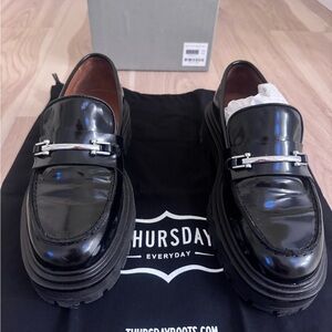 Thursday Boot Company Shiny Black Loafers
